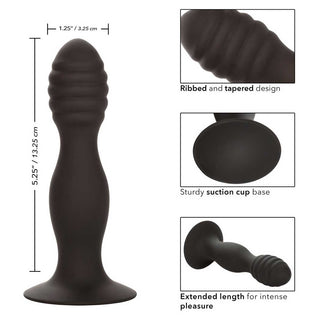 Silicone Ribbed Anal Stud