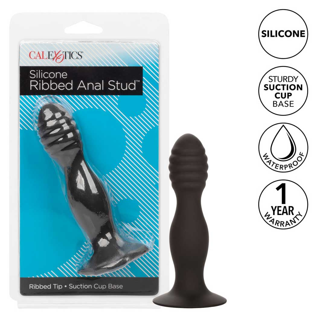 Silicone Ribbed Anal Stud