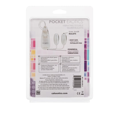 Pocket Exotics® Vibrating Double Silver Bullets