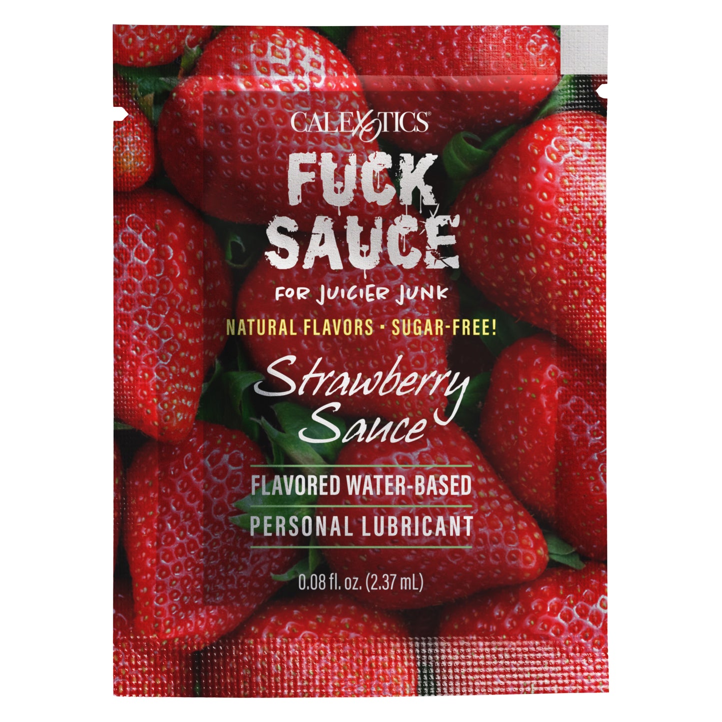 Fuck Sauce™ Flavored Water-Based Personal Lubricant - Strawberry .08 fl. oz. Sachet