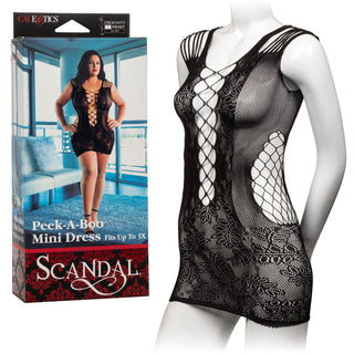 Scandal® Plus Size Peek-A-Boo Mini Dress