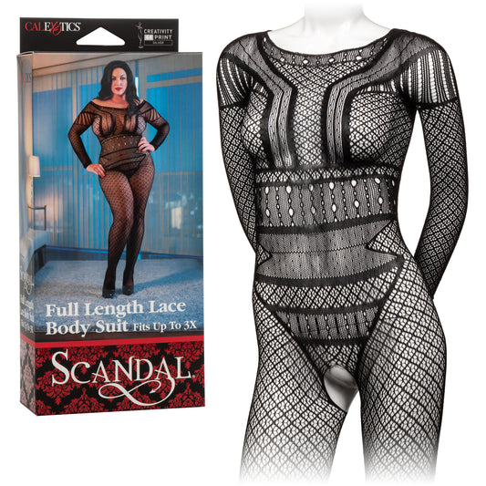 Scandal® Plus Size Full Length Lace Body Suit
