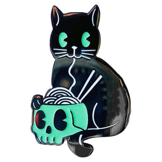 Strike Gently Co Glowing Ramen Cat Pin