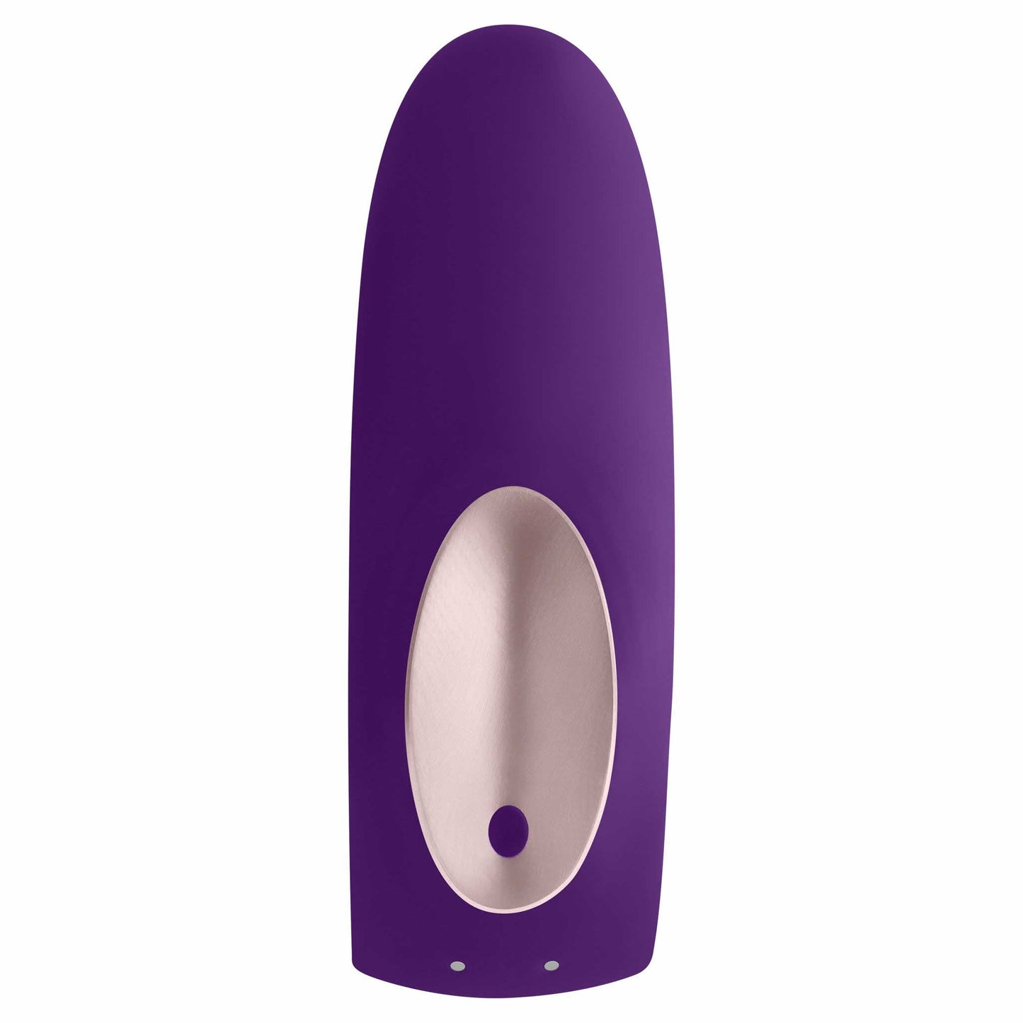 close-up of buttons on the satisfyer double plus remote control couples vibrator eisp04 purple