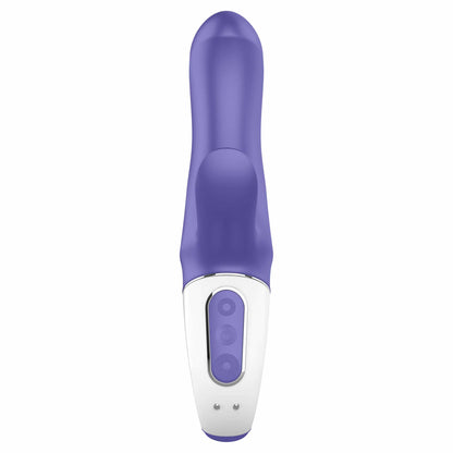 front view of the satisfyer magic bunny vibrator eis028 purple