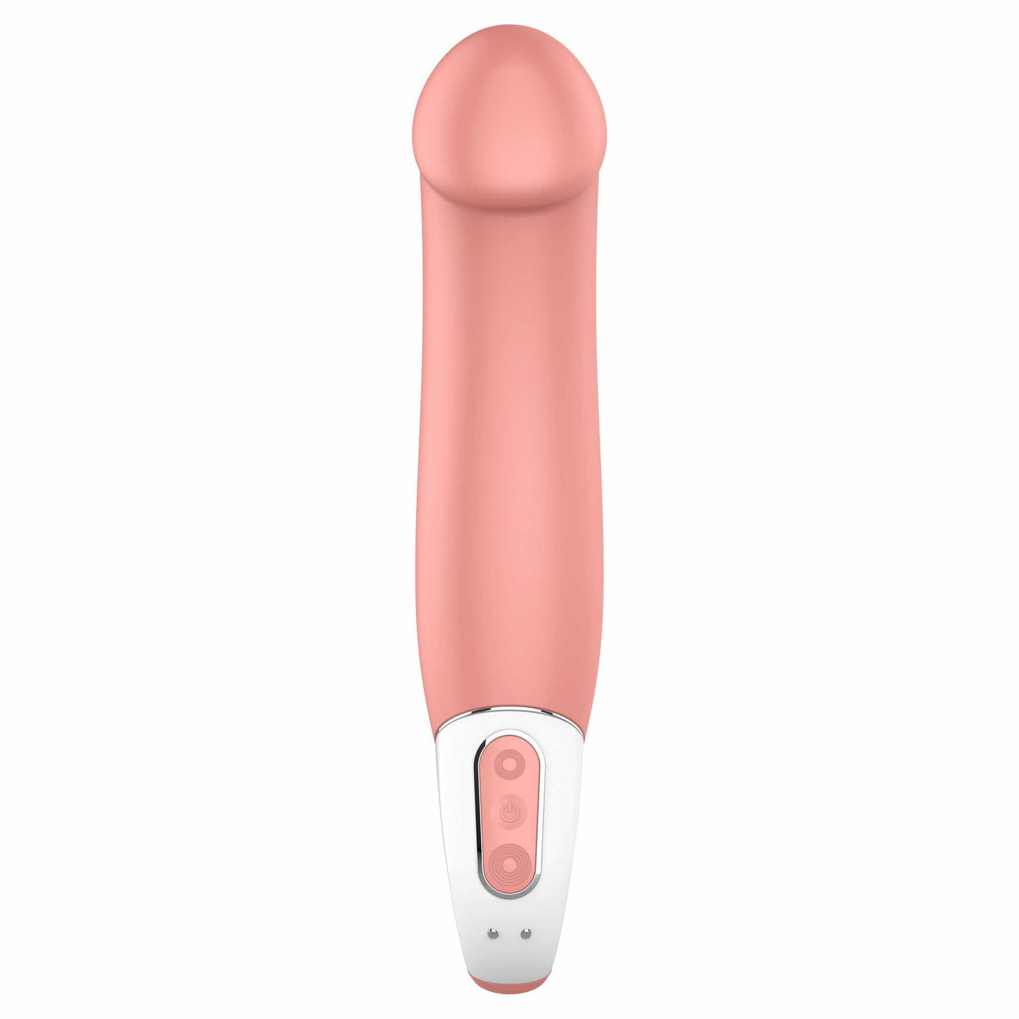 front view of the satisfyer master large vibrating dildo eis029 natural