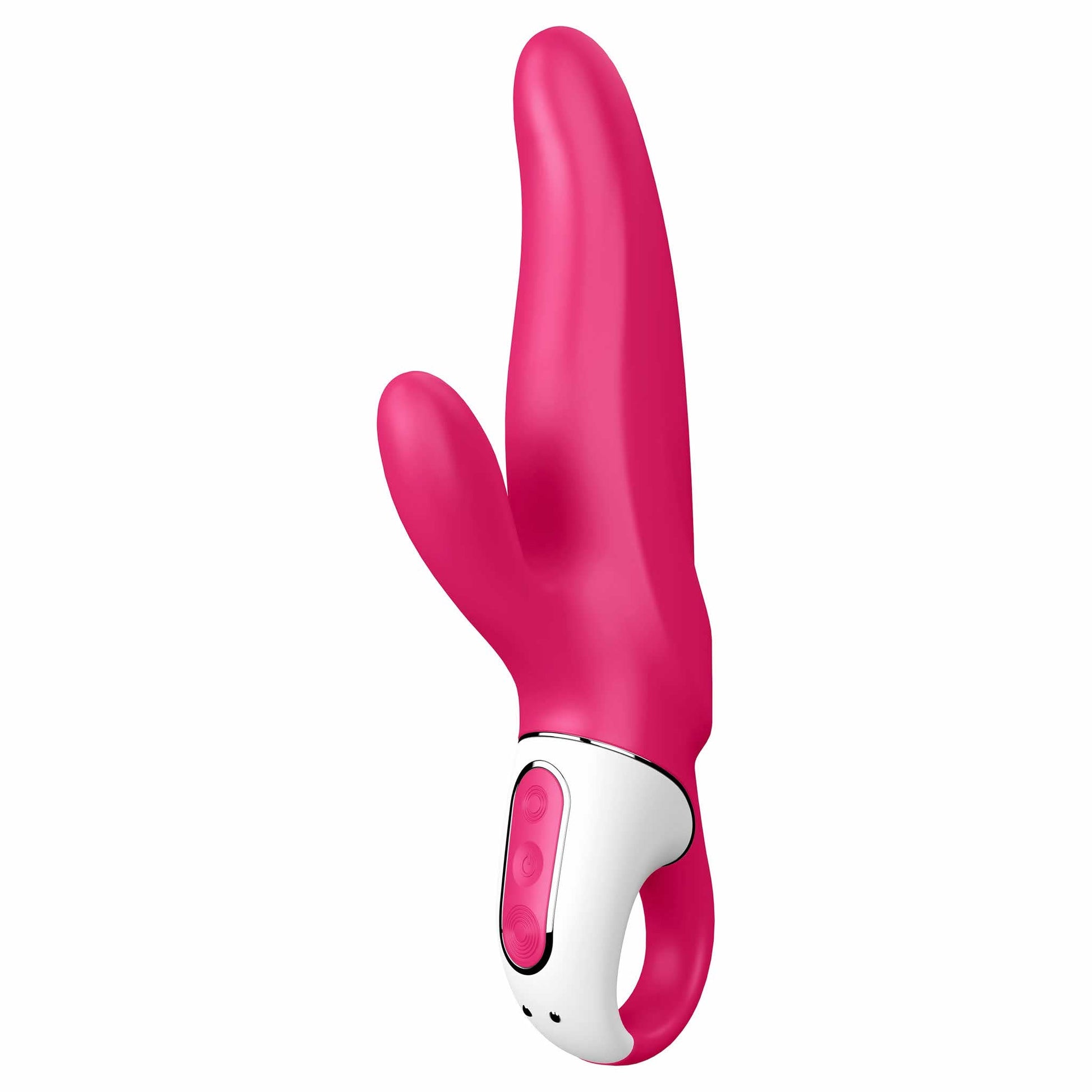 whole view of the satisfyer mr. rabbit vibrator mr eis030 pink