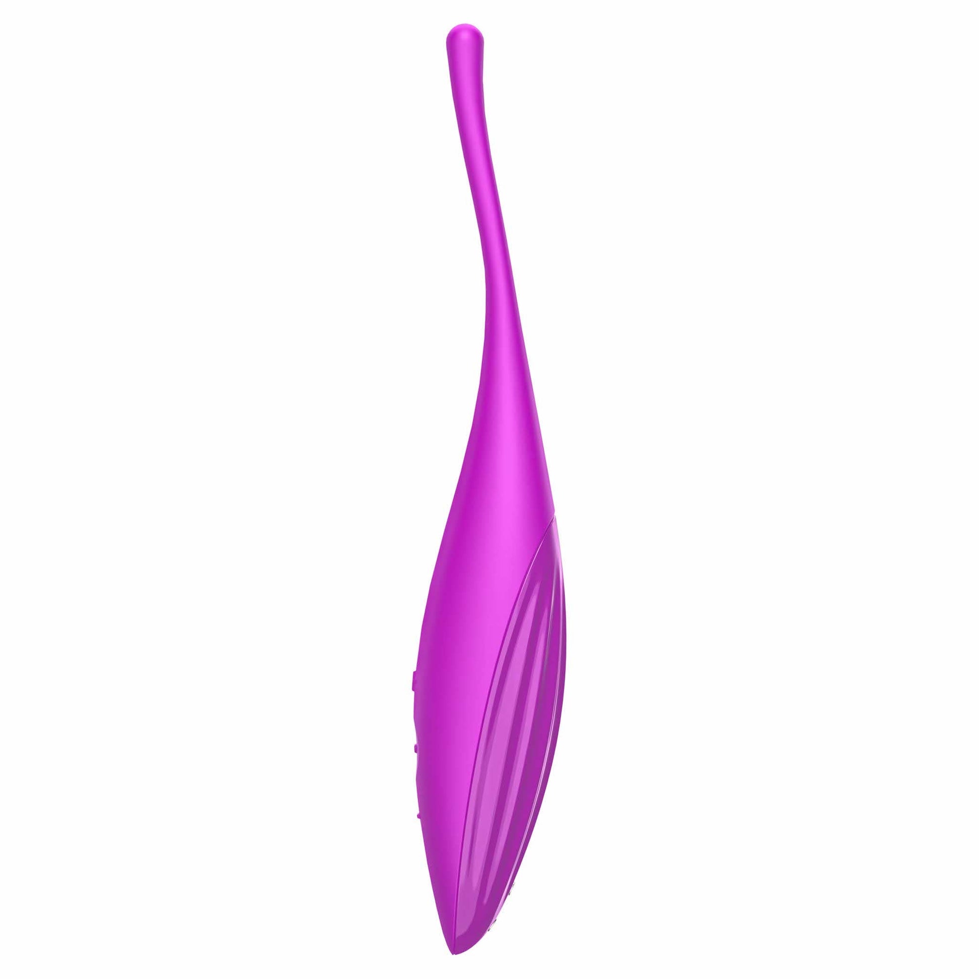 side view of the satisfyer twirling joy app-controlled vibrator eis153 purple