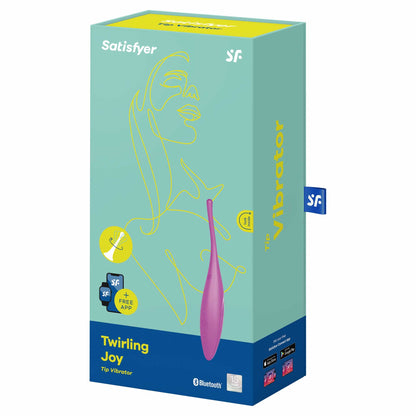 packaging of the satisfyer twirling joy app-controlled vibrator eis153 purple