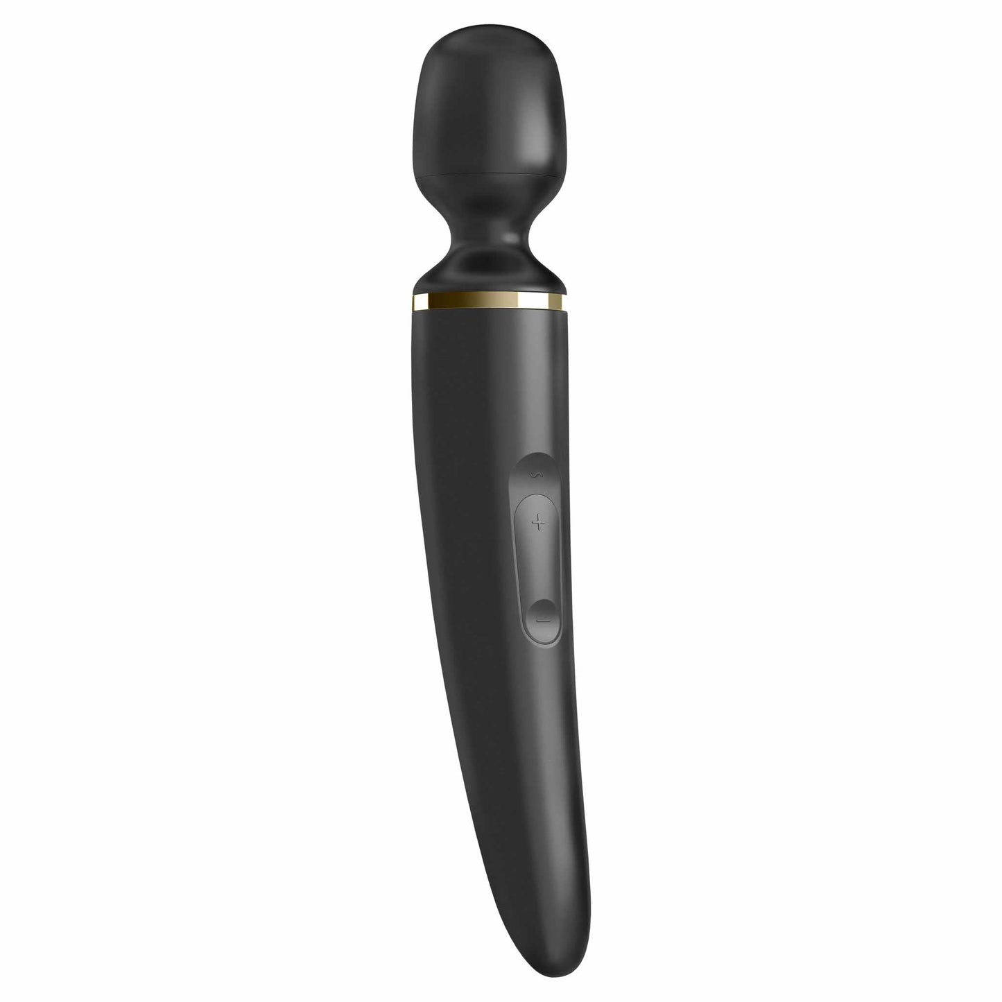 three-quarter view of the satisfyer wand-er woman vibrator eis059 black