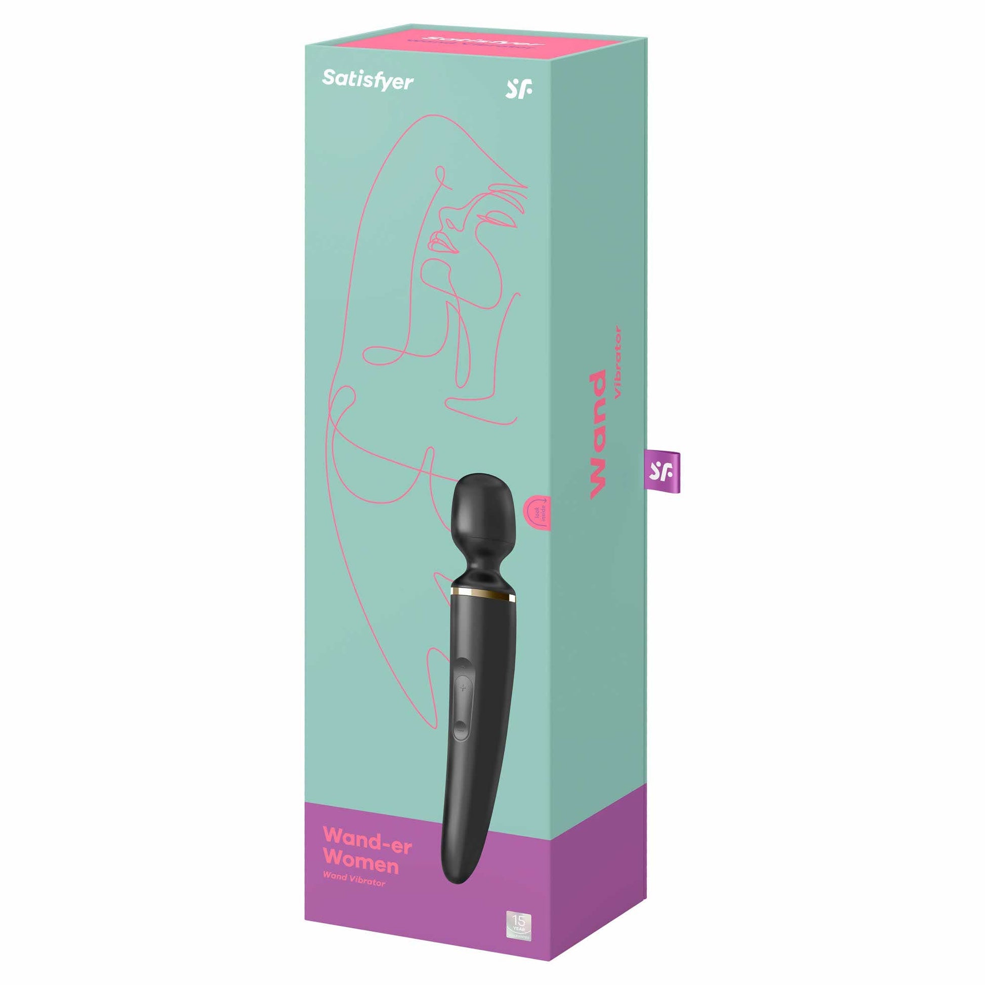 packaging of the satisfyer wand-er woman vibrator eis059 black