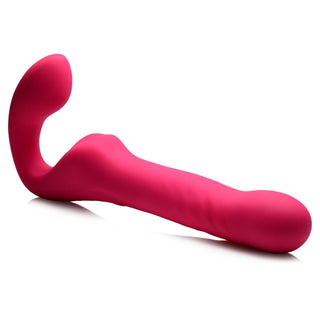 Strap U Mighty-Thrust Thrusting and Vibrating Strapless Strap-On with Remote Control - Pink