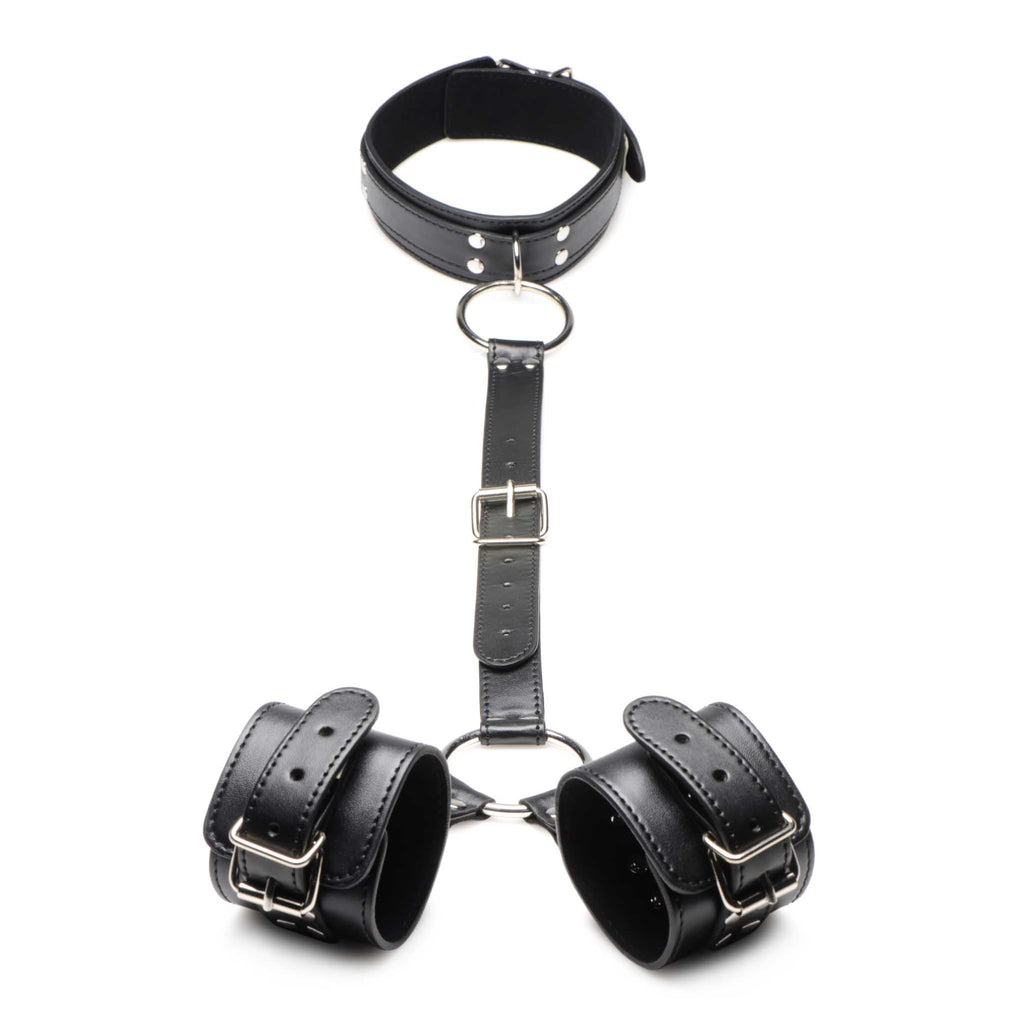 Strict Adjustable Neck to Wrist Restraints - Black – Excitement