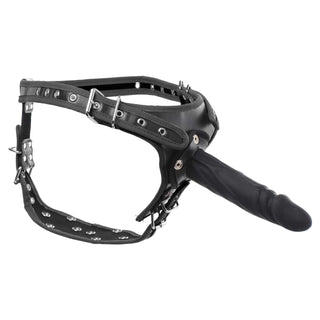 Strict Double Penetration Strap-On Harness with Silicone Dildos (3 pack) - Black