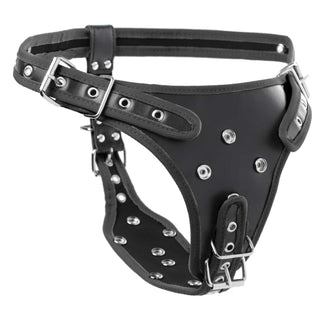 Strict Double Penetration Strap-On Harness with Silicone Dildos (3 pack) - Black