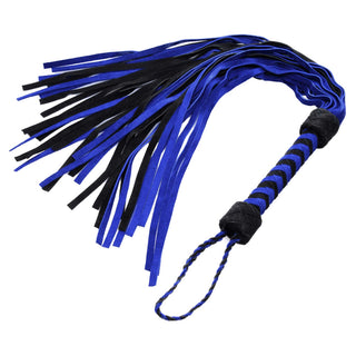Strict Leather Black and Blue Suede Flogger - Black