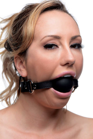 Strict XL Silicone Gag Ball 2in - Black