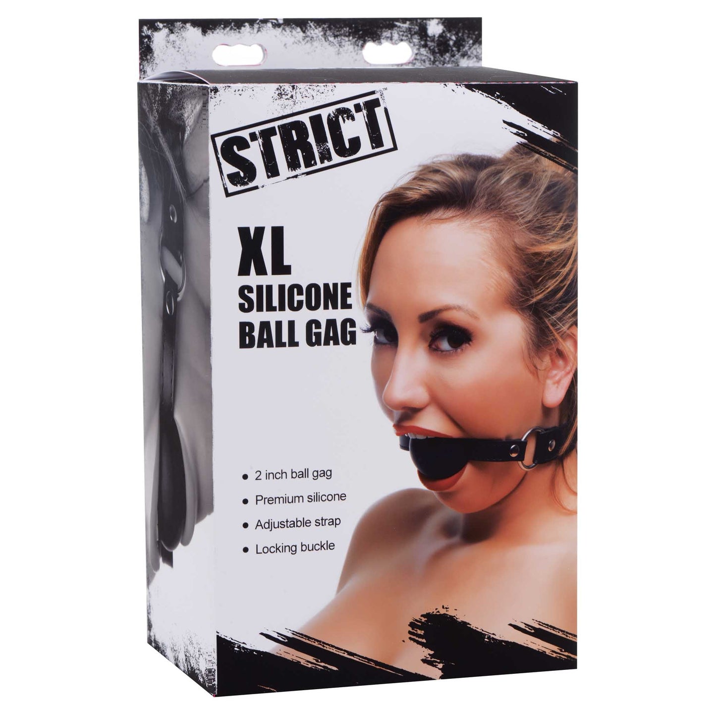 Strict XL Silicone Gag Ball 2in - Black