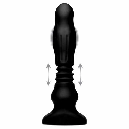 explains the movement of the thunder plugs silicone swelling and thrusting plug with remote control af949 black