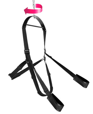 Trinity Vibes 360 Spinning Sex Swing Packaged - Black