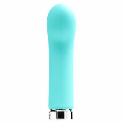 front view of the vedo gee plus rechargeable 4.75" bullet savvi-m0601 tease me turquoise