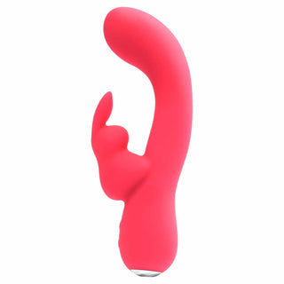 side view of the vedo kinky bunny plus rechargeable dual vibrator savbu-0405 pink