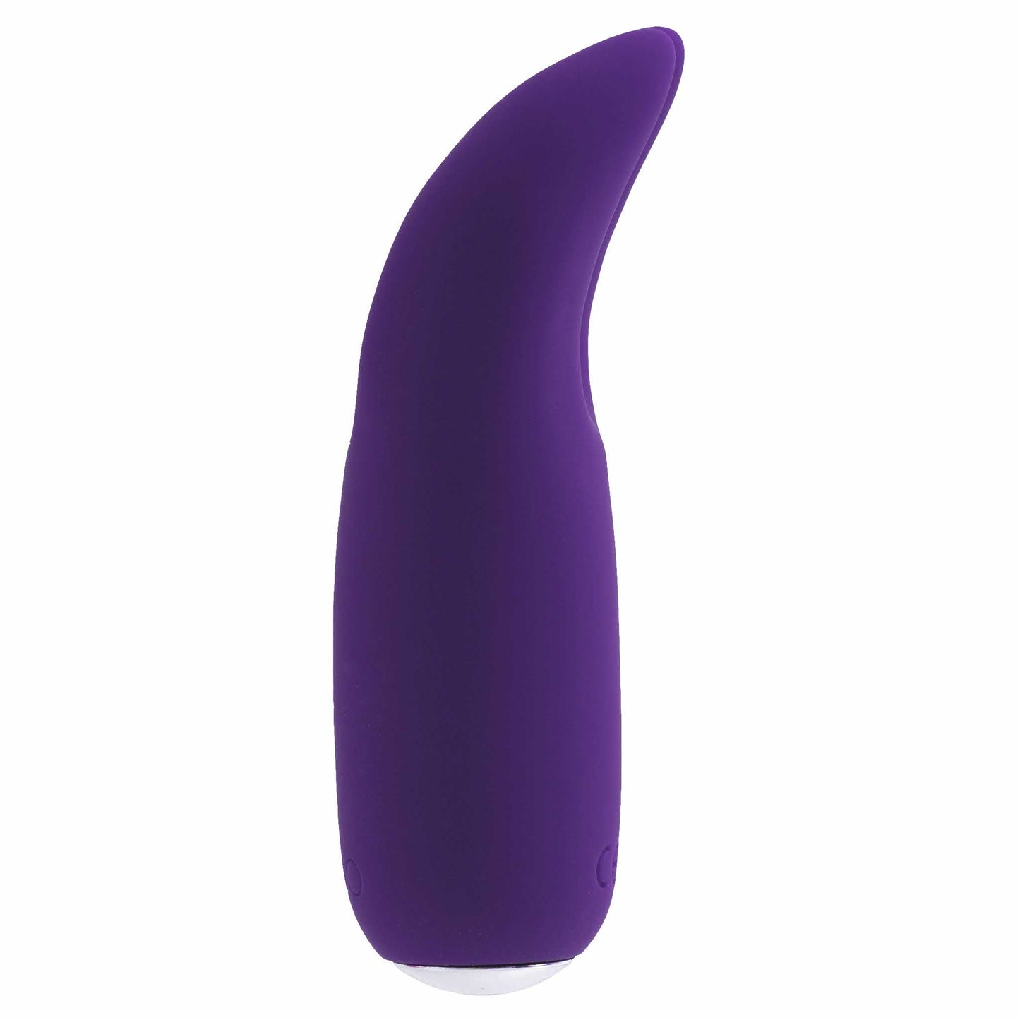 side view of the vedo kitti rechargeable 4.5" dual vibe savvi-f0913 deep purple