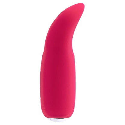 side view of the vedo kitti rechargeable 4.5" dual vibe savvi-f0913 foxy pink