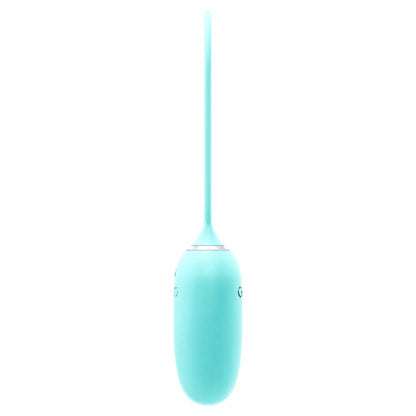 side view of the vedo kiwi rechargeable silicone insertable bullet vibrator savvi-b0613 blue