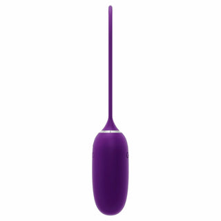 side view of the vedo kiwi rechargeable silicone insertable bullet vibrator savvi-b0613 purple