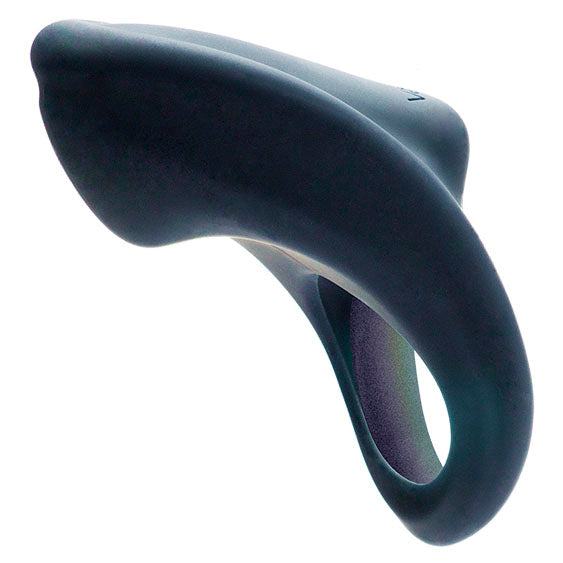 whole view of the vedo overdrive plus rechargeable cock ring savvi-r0608 just black