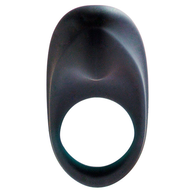 front view of the vedo overdrive plus rechargeable cock ring savvi-r0608 just black