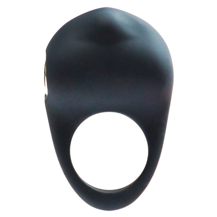 front view of the vedo roq rechargeable ring vibrating cock savvi-r0508 just black