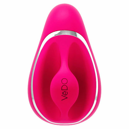 back view of the vedo suki rechargeable 2" sonic vibe savvi-f0709 foxy pink