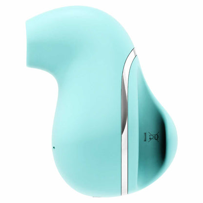side view of the vedo suki rechargeable 2" sonic vibe savvi-f0709 tease me turquoise