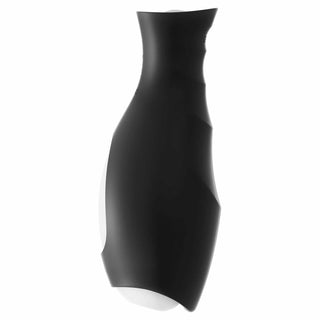 side view of the vedo torpedo rechargeable vibrating stroker gitd masturbator savvi-s0308 black
