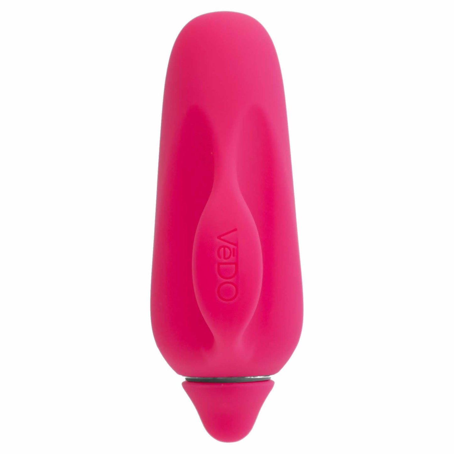 front view of the vedo vivi rechargeable 3.5" finger vibe savvi-f0809 foxy pink