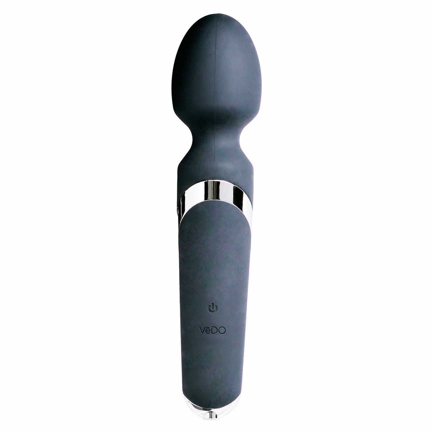 whole view of the vedo wanda rechargeable 9.5" wand vibrator savvi-w0109 just black