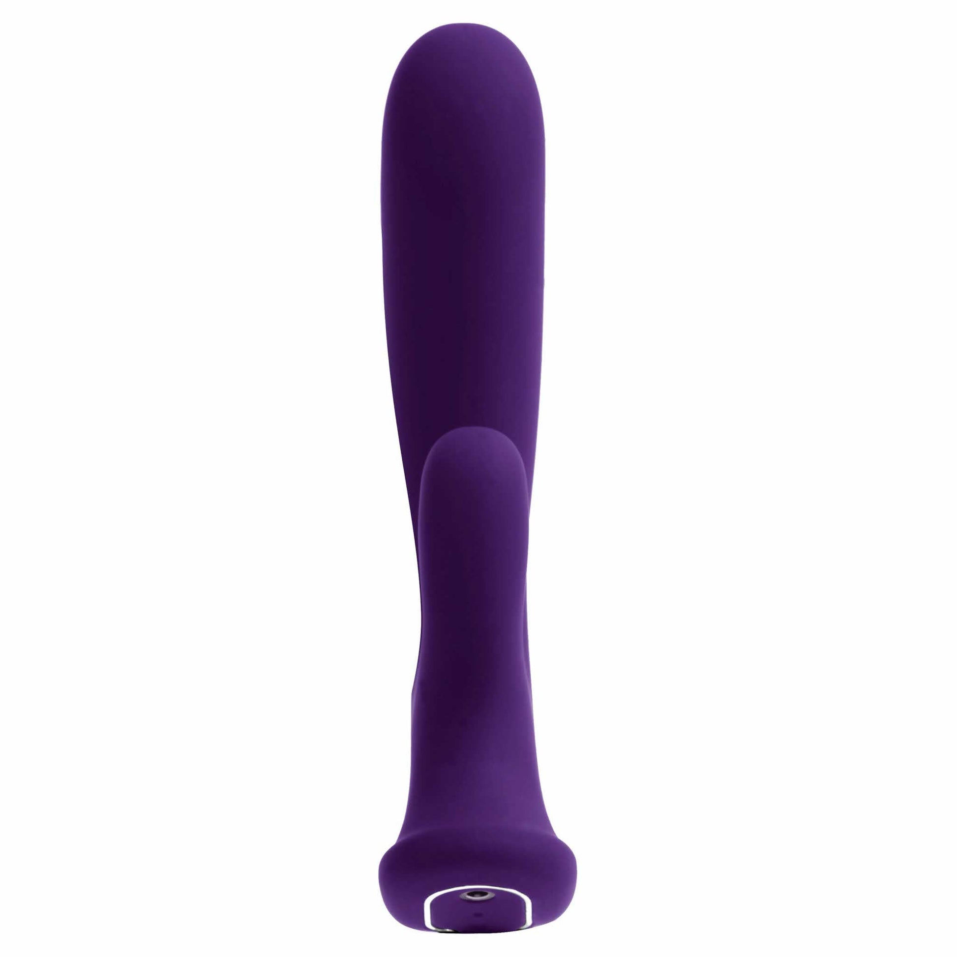 front view of the vedo wild rechargeable 6.7" dual vibe savvi-p1813 deep purple