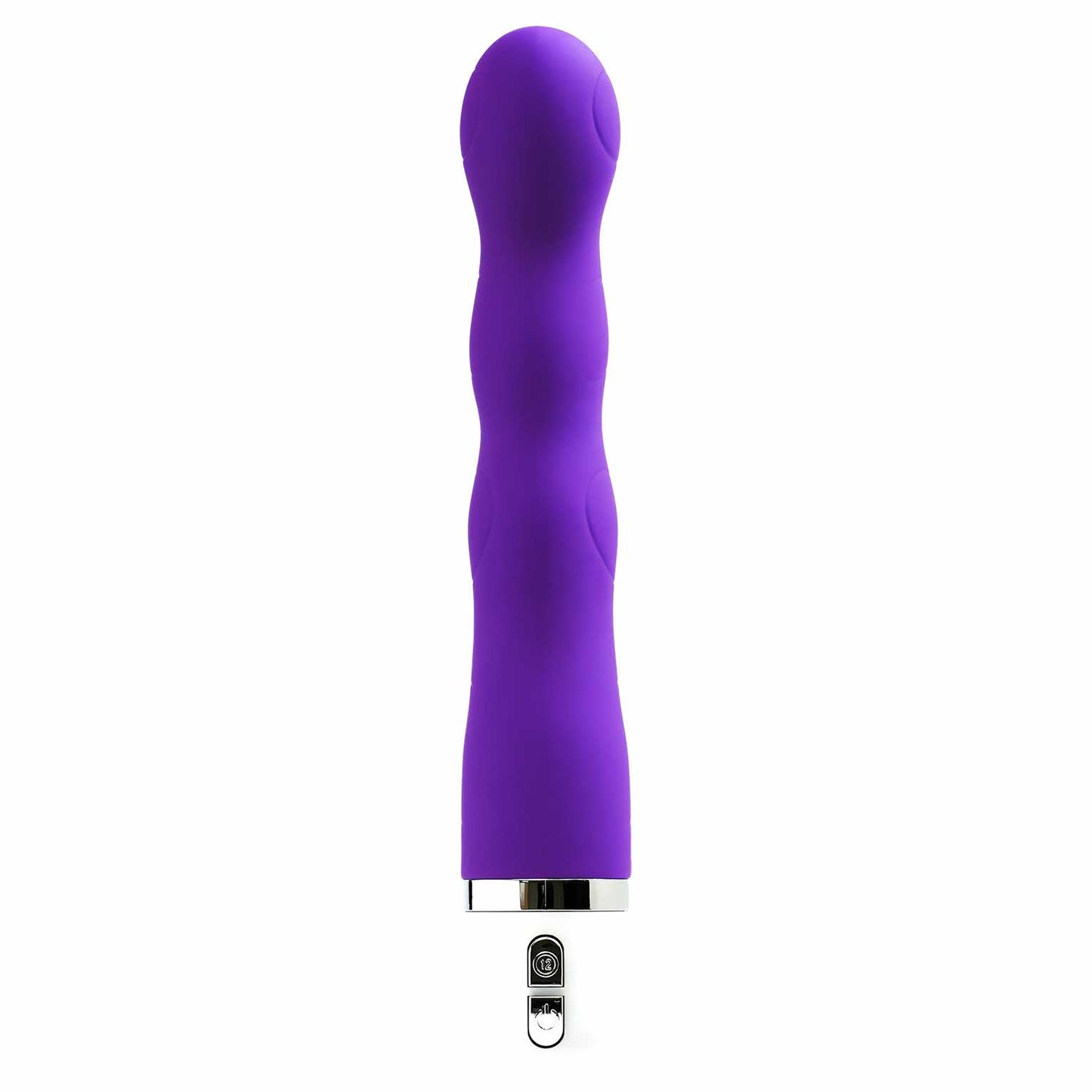 front view of the vedo quiver plus rechargeable dual vibrator savvi-p1913 purple