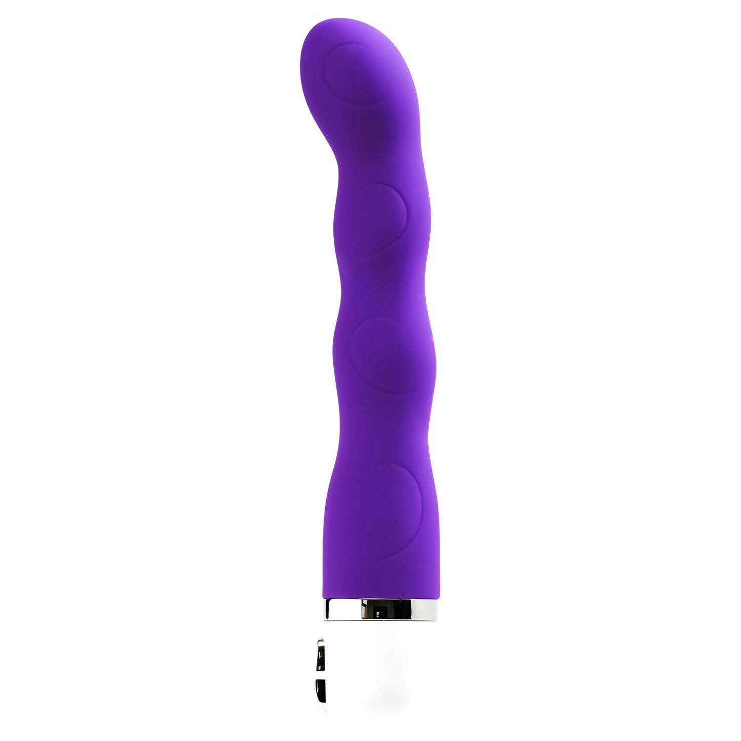 side view of the vedo quiver plus rechargeable dual vibrator savvi-p1913 purple