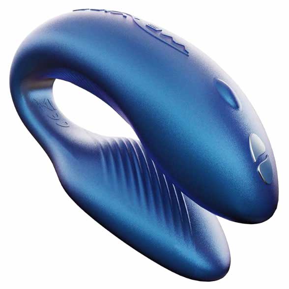 whole view of the we-vibe chorus couples remote control vibrator vibe wvsnw6sg5 cosmic blue