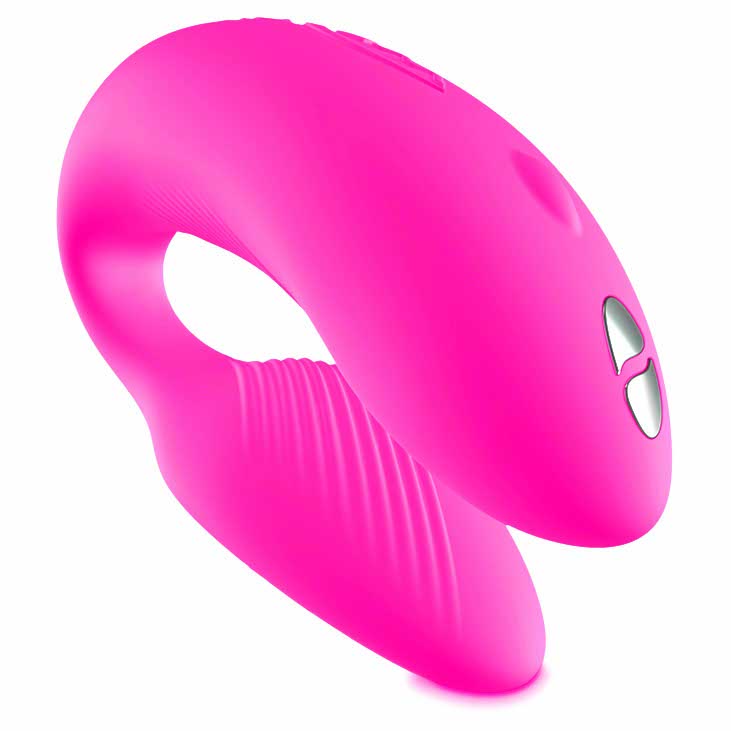 whole view of the we-vibe chorus couples remote control vibrator vibe wvsnw6sg5 cosmic pink