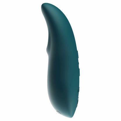 side view of the we-vibe touch x powerful mini massager wvsntcsg6 green velvet