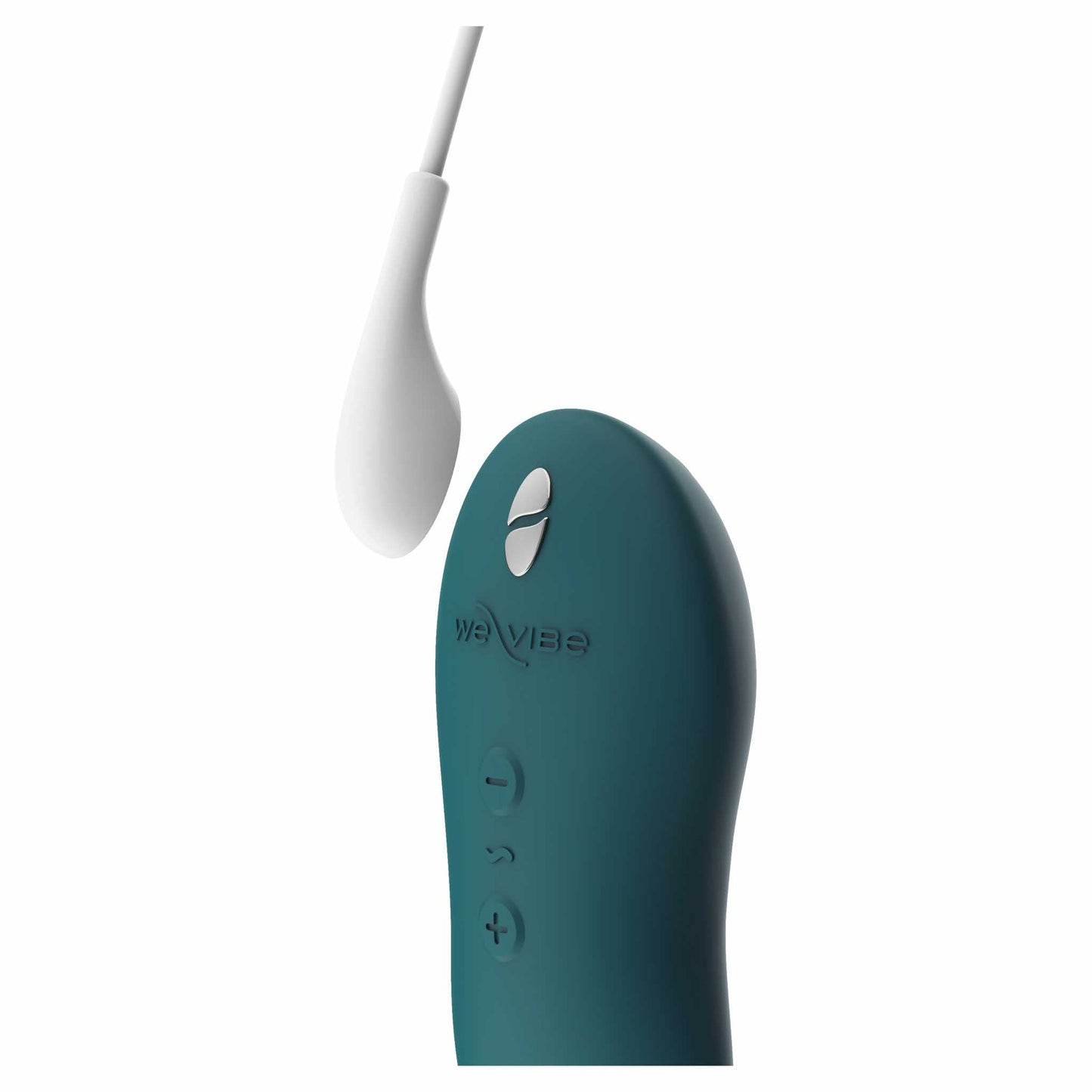 close-up of the charging of the we-vibe touch x powerful mini massager wvsntcsg6 green velvet