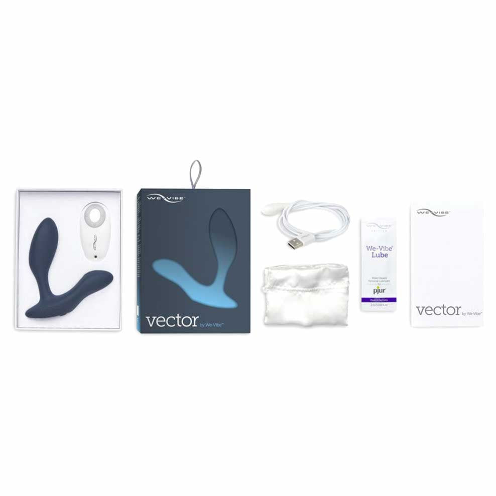 everything included with the we-vibe vector vibrating prostate massager wvsnvcsg6 black