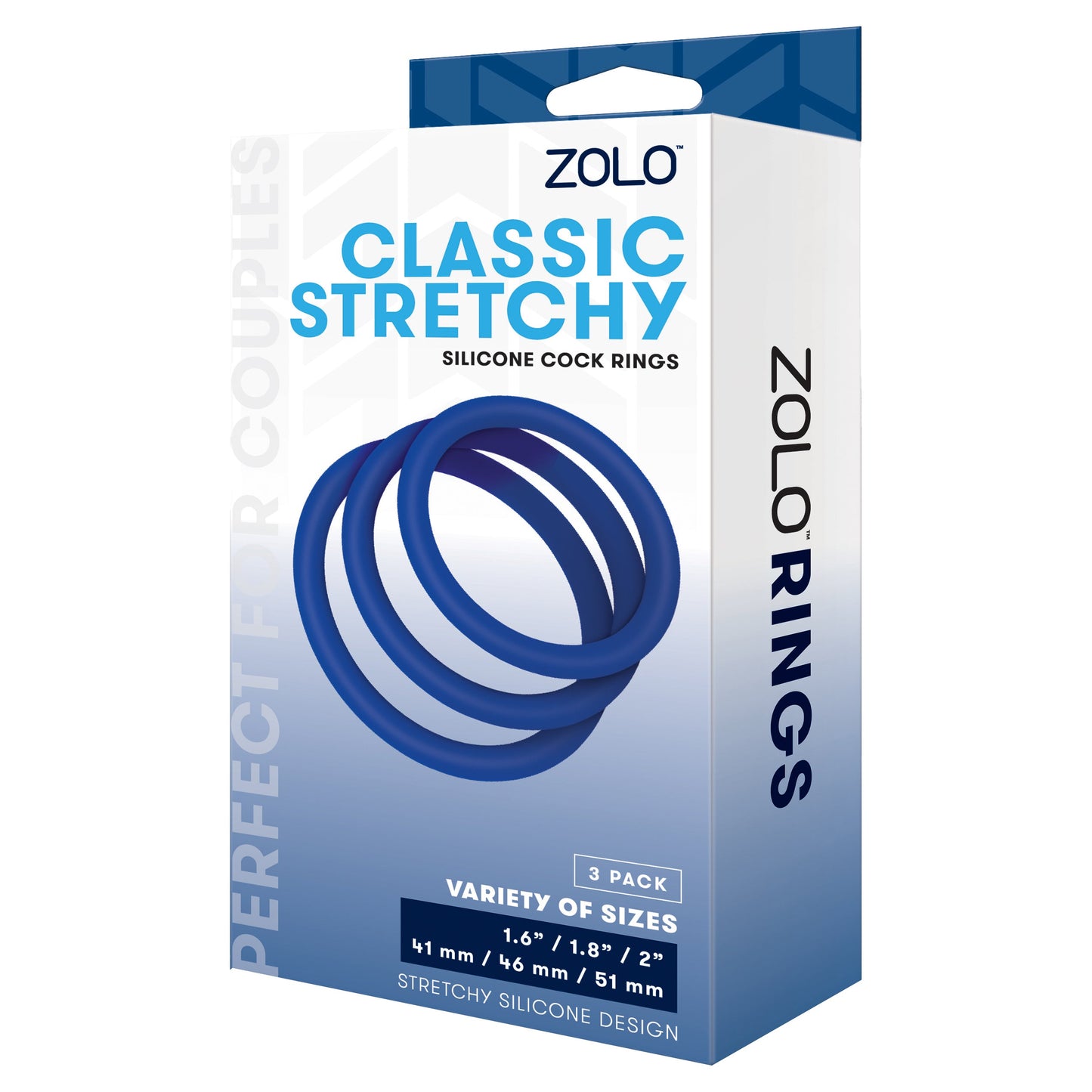 ZOLO Stretchy Silicone Cock Rings 3 Pack