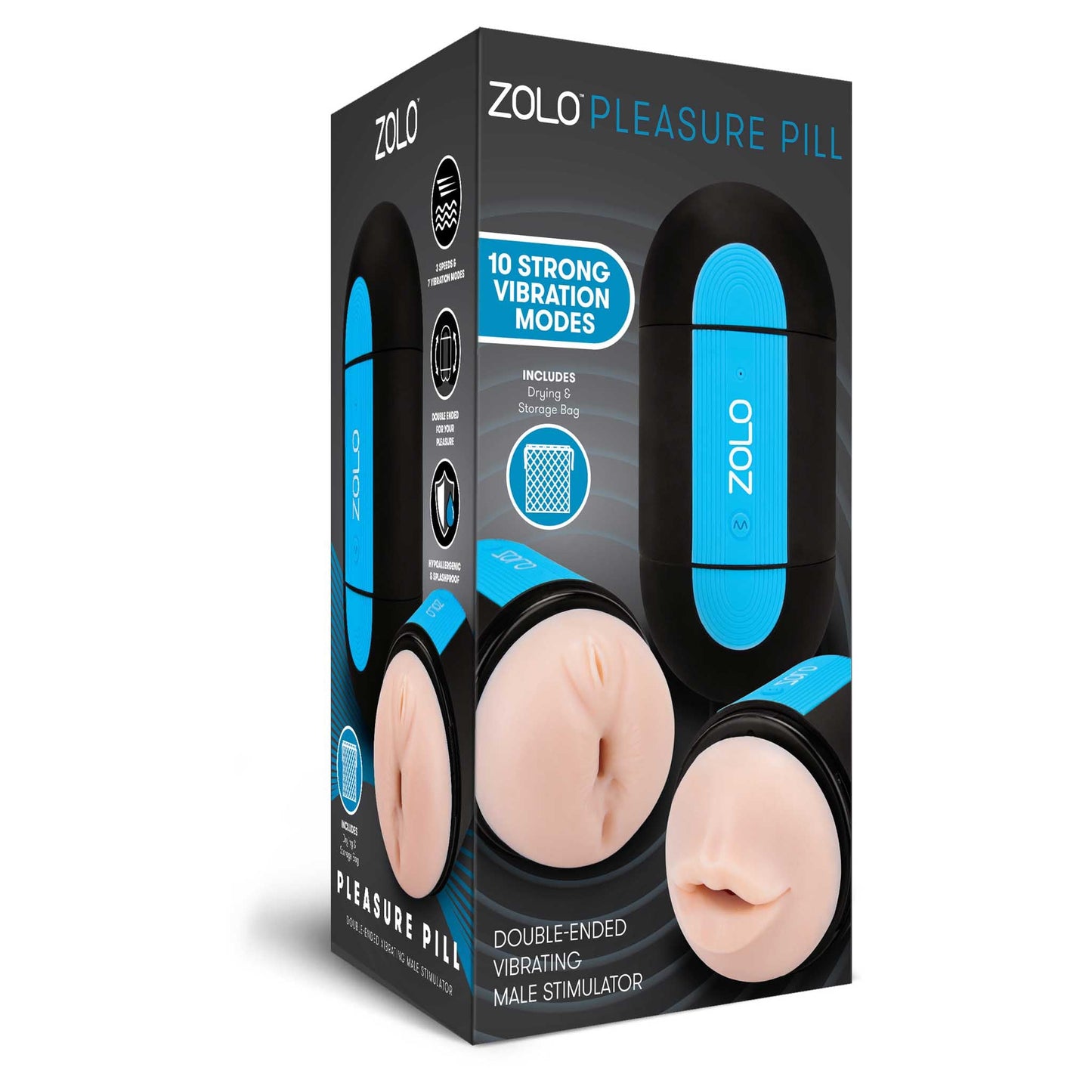 ZOLO Pleasure Pill Double-Ended Vibrating Male Stimulator