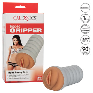 Ribbed Gripper™ Tight Pussy Grip - Brown