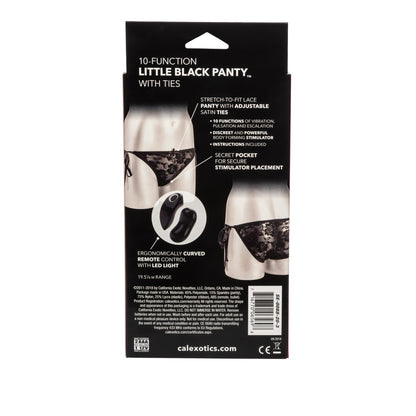 10-Function Little Black Panty with Ties